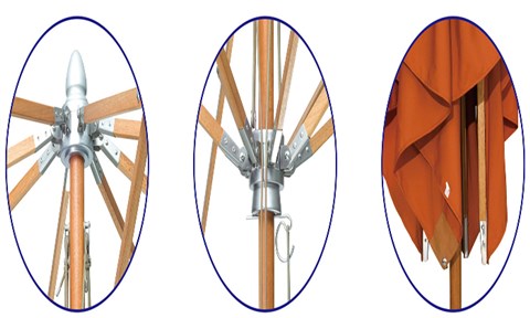 （定制）玻纤中柱伞（进口）抗风8级