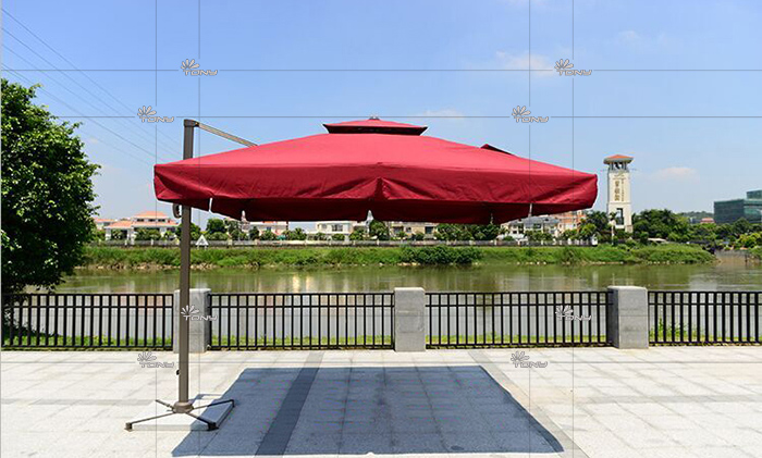户外遮阳伞－AMT3米酒红罗马伞