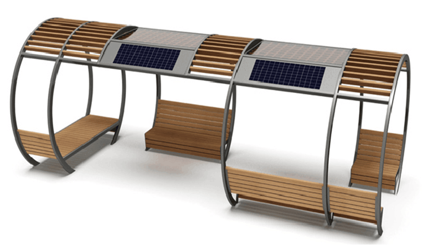 太阳能花园长廊坐椅