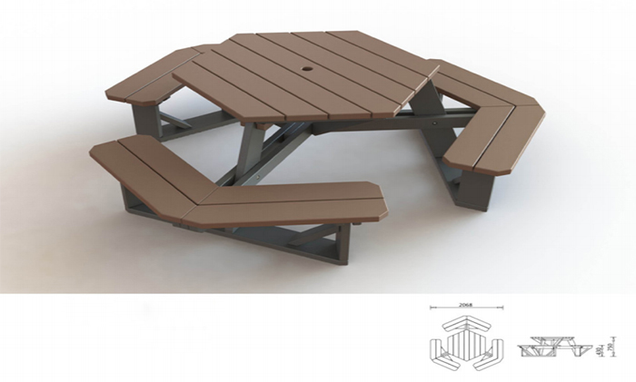 塑木公园桌椅