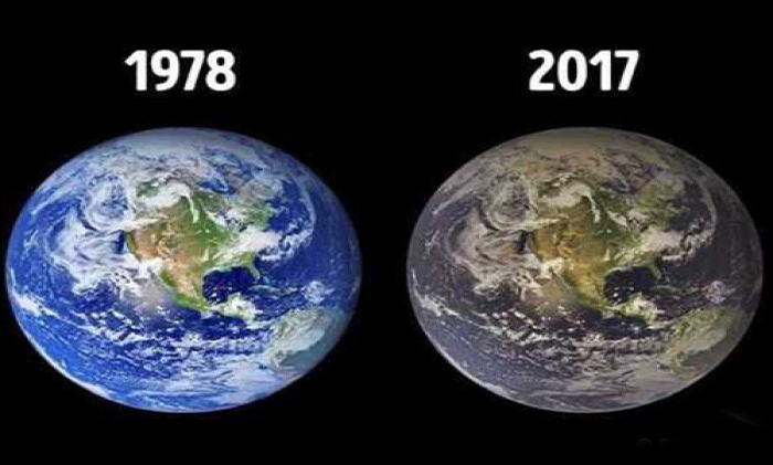 43年后地球的对比